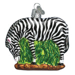 Old World Christmas Zebra Ornament - hand-blown glass Christmas tree ornament (view 3)