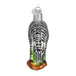 Old World Christmas Zebra Ornament - hand-blown glass Christmas tree ornament (view 5)