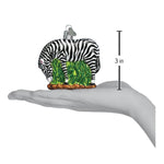 Old World Christmas Zebra Ornament - hand-blown glass Christmas tree ornament (view 6)