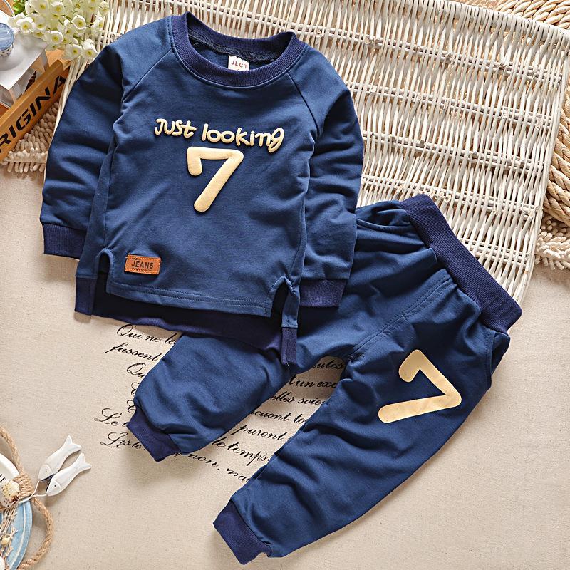 Baby cotton long-sleeved trousers two-piece suit - Cindi Book