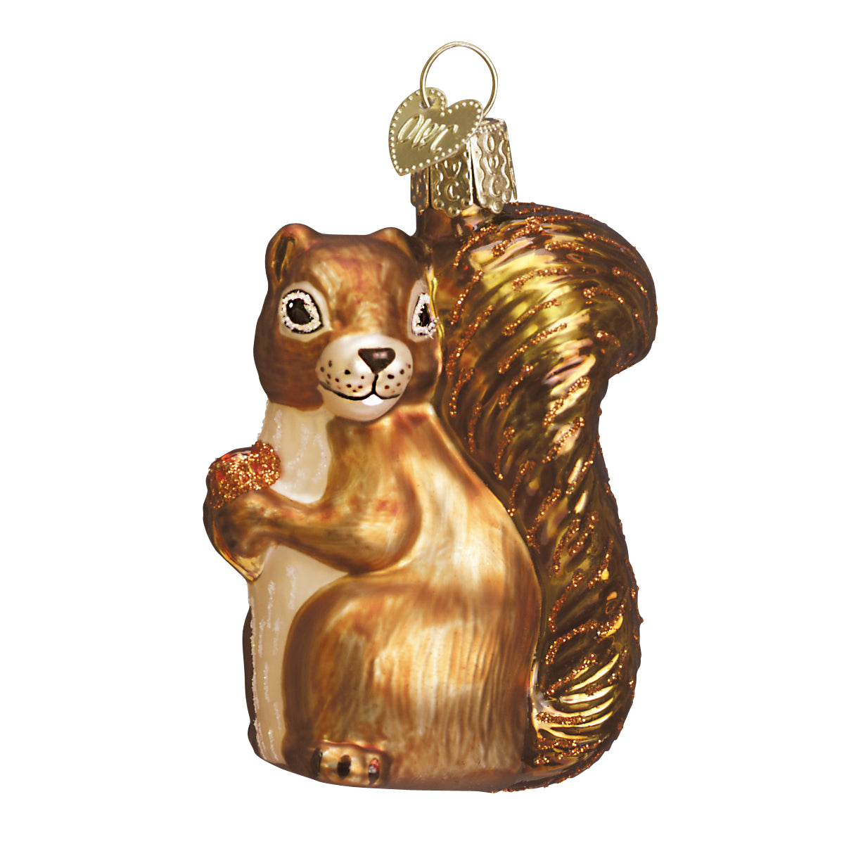 Old World Christmas Squirrel Ornament - hand-blown glass Christmas tree ornament (view 3)
