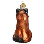 Old World Christmas Fox Ornament - hand-blown glass Christmas tree ornament (view 4)