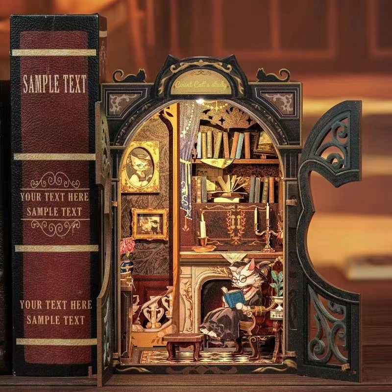 Owl Bookstore Wooden Assembly DIY Handmade Book Stand - Cindi Book