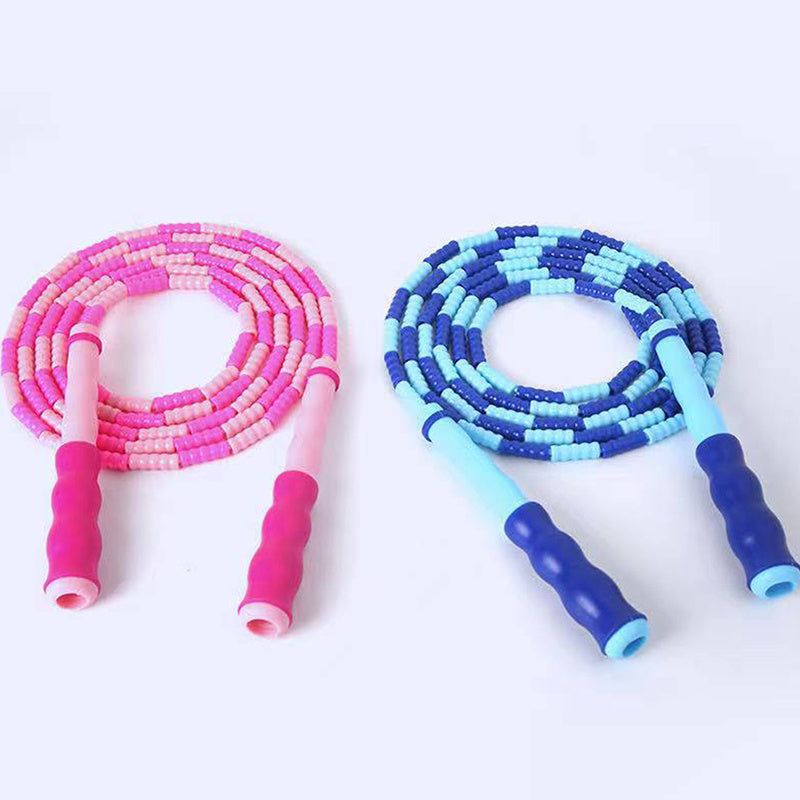 Children's Rope Skipping with Bamboo Knots and Soft Beads