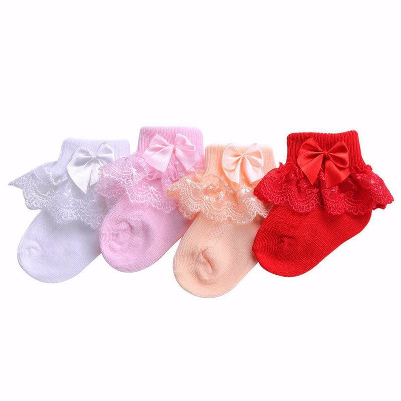 BOW LACE baby socks - Cindi Book
