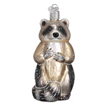Old World Christmas Raccoon Ornament - hand-blown glass Christmas tree ornament (view 3)