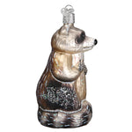 Old World Christmas Raccoon Ornament - hand-blown glass Christmas tree ornament (view 5)