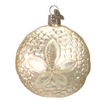 Old World Christmas Sand Dollar Ornament - hand-blown glass Christmas tree ornament (view 3)