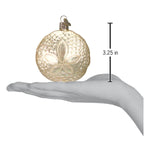 Old World Christmas Sand Dollar Ornament - hand-blown glass Christmas tree ornament (view 6)