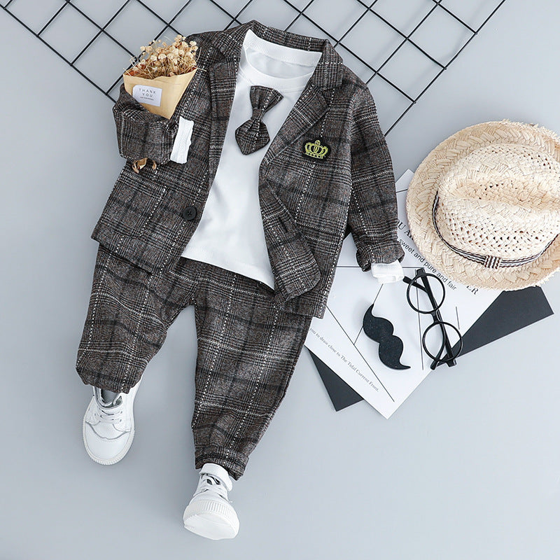 British small suit children's suit gentleman three-piece suit - Cindi Book