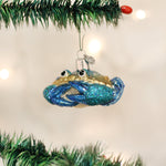 Old World Christmas Blue Crab Ornament - hand-blown glass Christmas tree ornament