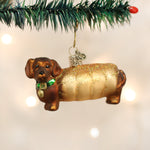 Old World Christmas Wiener Dog Ornament - hand-blown glass Christmas tree ornament