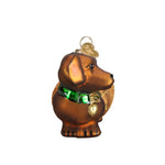 Old World Christmas Wiener Dog Ornament - hand-blown glass Christmas tree ornament (view 5)
