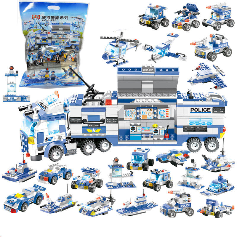 762Pcs Robot Car City Police Building Blocks Set - Cindi Book