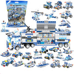 762Pcs Robot Car City Police Building Blocks Set - Cindi Book