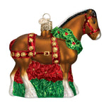Old World Christmas Holiday Clydesdale Ornament - hand-blown glass Christmas tree ornament (view 4)