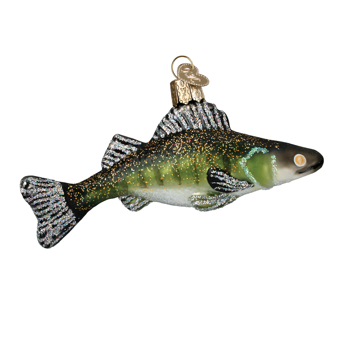 Old World Christmas Walleye Ornament - hand-blown glass Christmas tree ornament (view 3)