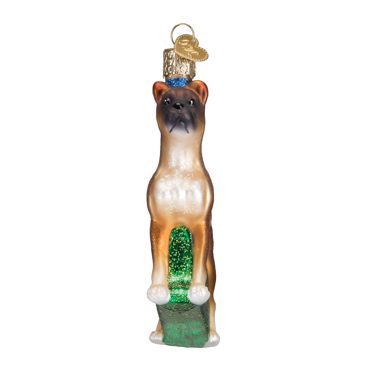 Old World Christmas Boxer Ornament - hand-blown glass Christmas tree ornament (view 5)