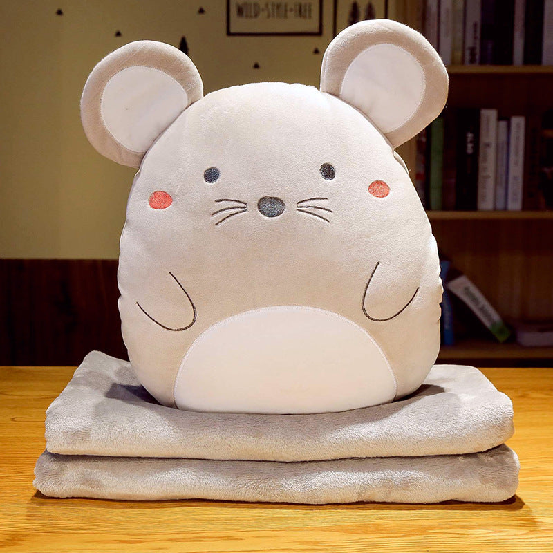 Cartoon Multifunctional Blanket Animal Pillow Blanket - Cindi Book