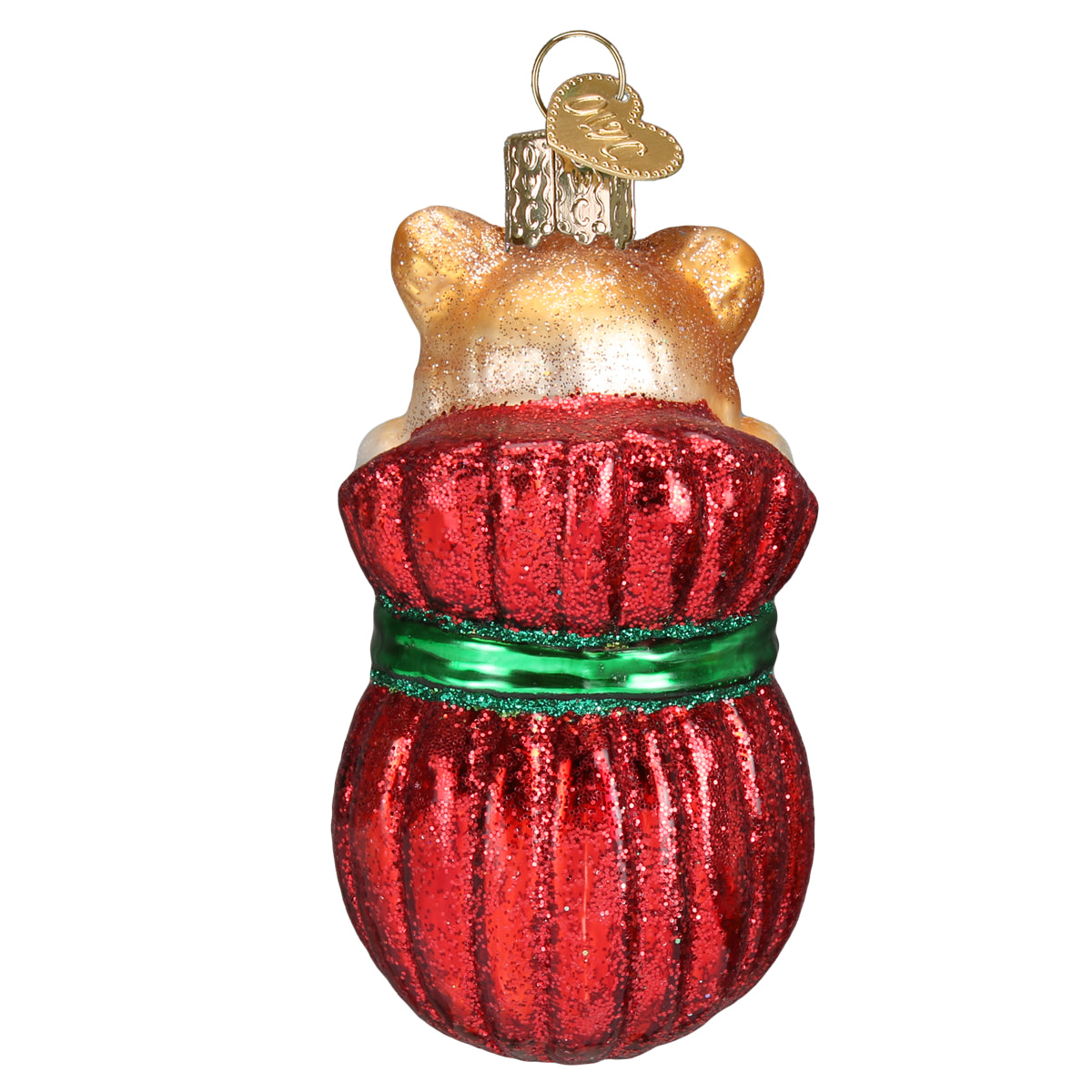 Old World Christmas Letting The Cat Out Of Bag - hand-blown glass Christmas tree ornament (view 4)