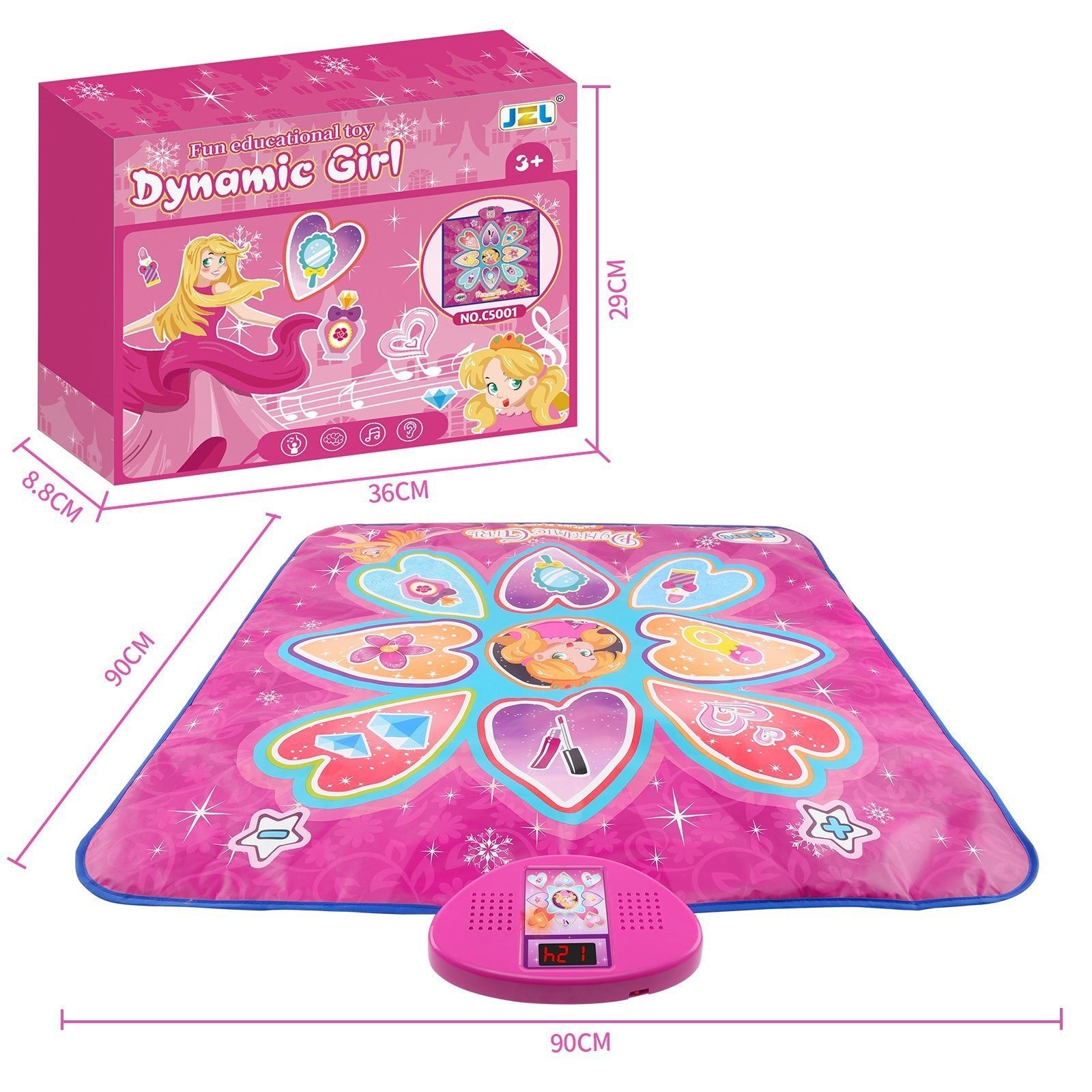 Cross-border Children's Electronic Dancing Mat Wireless Princess Dance Mat Pedal Game Mat Music Blanket Girl Boy Toy - Cindi Book