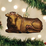 Old World Christmas Ox Ornament - hand-blown glass Christmas tree ornament