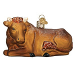 Old World Christmas Ox Ornament - hand-blown glass Christmas tree ornament (view 3)