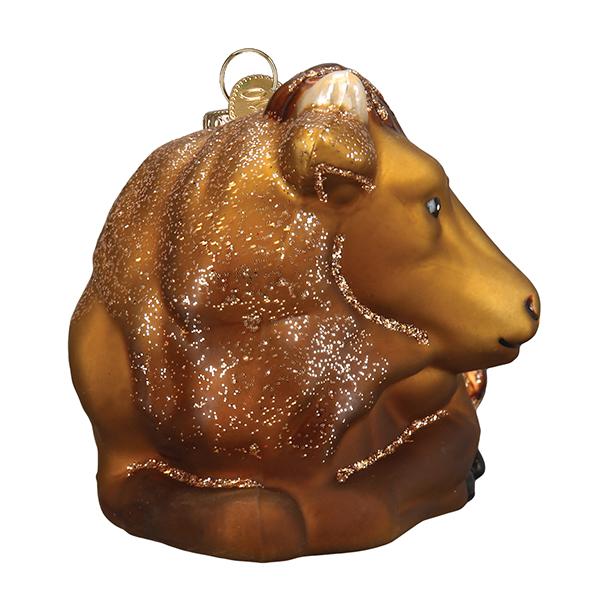 Old World Christmas Ox Ornament - hand-blown glass Christmas tree ornament (view 5)