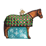 Old World Christmas Snowflake Horse Ornament - hand-blown glass Christmas tree ornament (view 3)