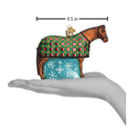 Old World Christmas Snowflake Horse Ornament - hand-blown glass Christmas tree ornament (view 6)