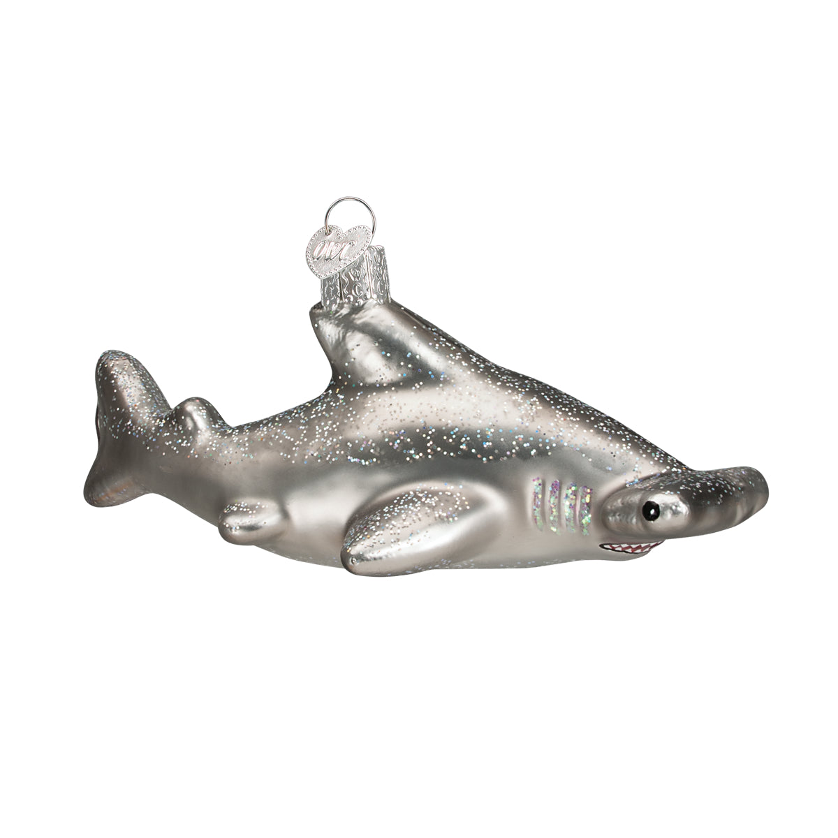 Old World Christmas Hammerhead Shark - hand-blown glass Christmas tree ornament (view 3)