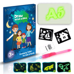 Educational Toy Drawing Pad 3D Magic 8 Light Effects Puzzle Board Sketchpad - Cindi Book