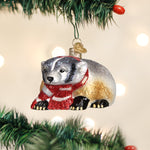Old World Christmas Badger Ornament - hand-blown glass Christmas tree ornament