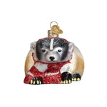 Old World Christmas Badger Ornament - hand-blown glass Christmas tree ornament (view 5)