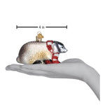 Old World Christmas Badger Ornament - hand-blown glass Christmas tree ornament (view 6)