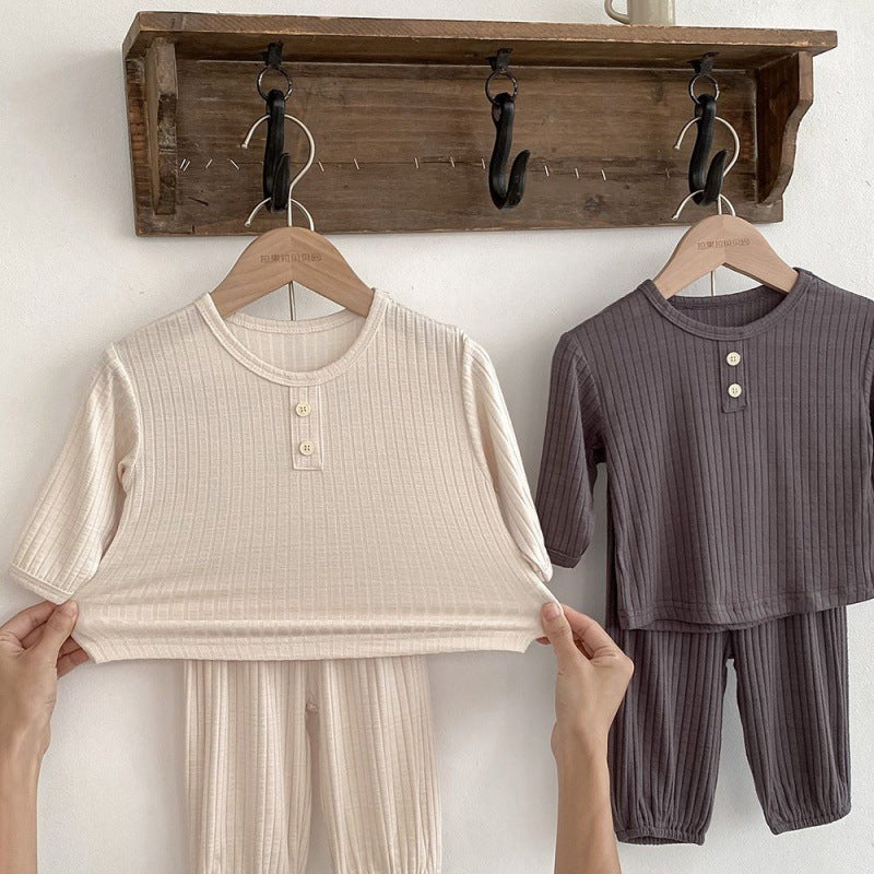 Children Spring And Autumn Cotton Base Pajamas Suit - Cindi Book