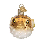 Old World Christmas Pufferfish Ornament - hand-blown glass Christmas tree ornament (view 3)