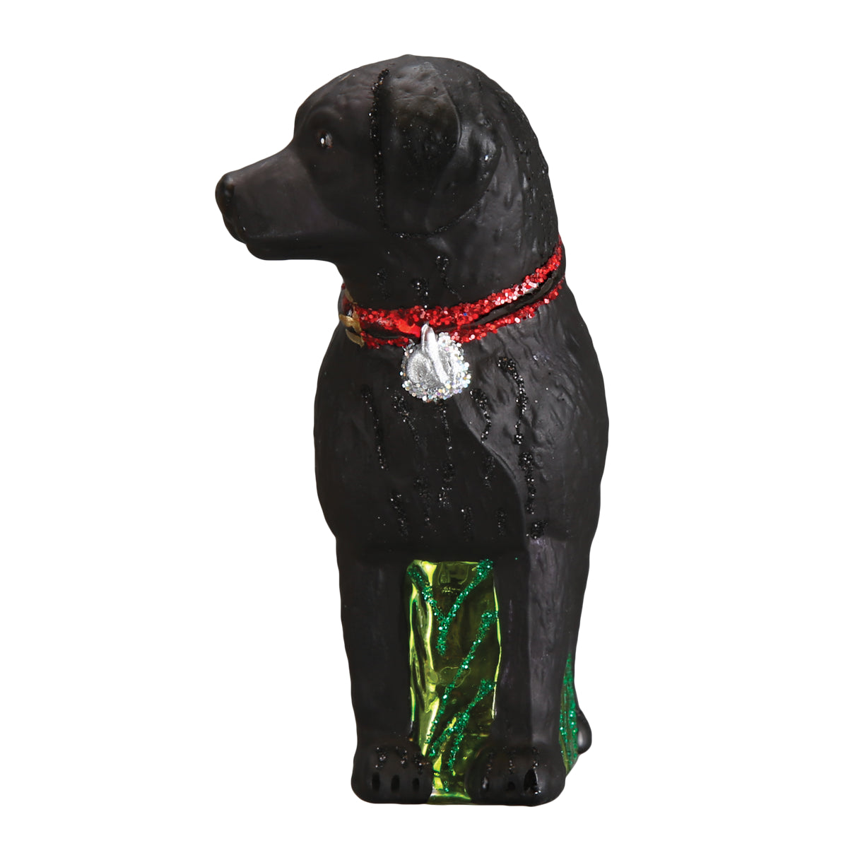 Old World Christmas Standing Black Lab Ornament - hand-blown glass Christmas tree ornament (view 5)