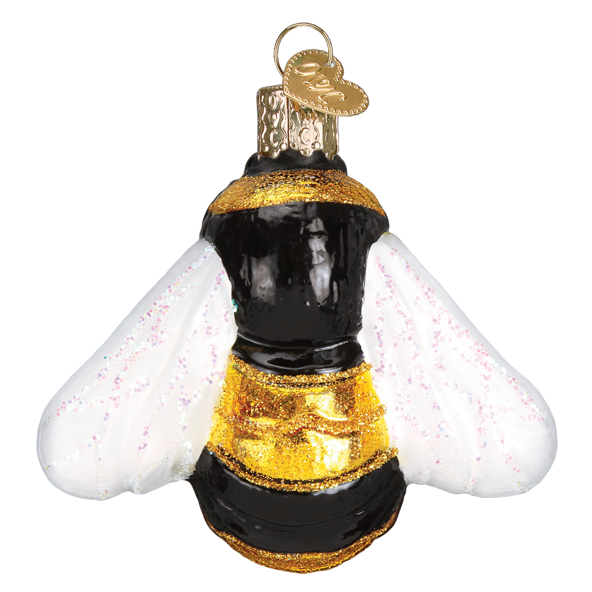 Old World Christmas Bumblebee Ornament - hand-blown glass Christmas tree ornament (view 3)