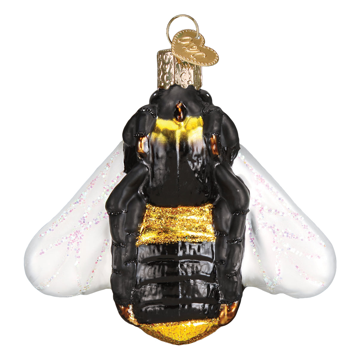 Old World Christmas Bumblebee Ornament - hand-blown glass Christmas tree ornament (view 4)