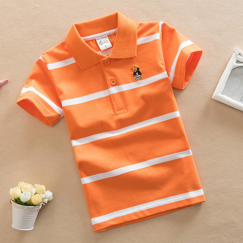 College Style Boys Polo Short Seeve T-shirt - Cindi Book