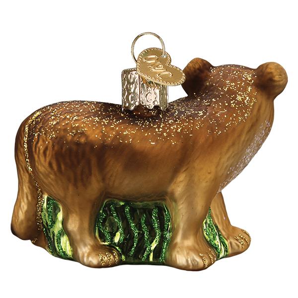 Old World Christmas Lion Cub Ornament - hand-blown glass Christmas tree ornament (view 3)