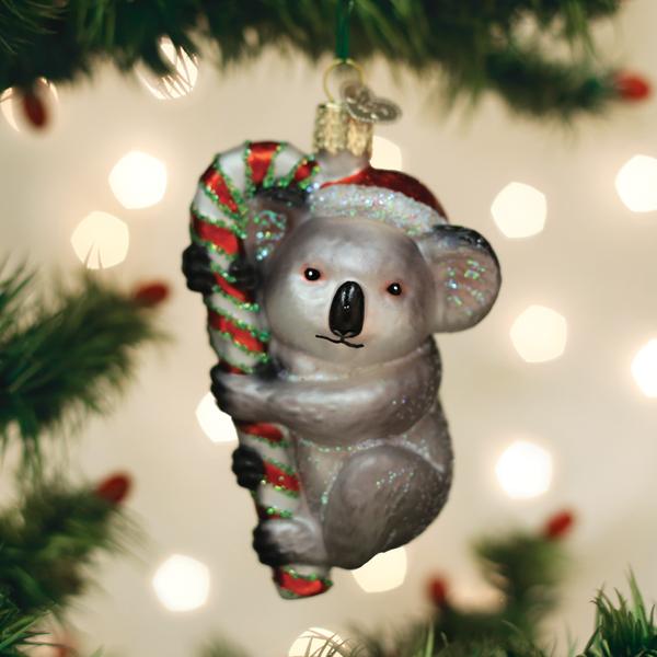 Old World Christmas Christmas Koala Ornament - hand-blown glass Christmas tree ornament