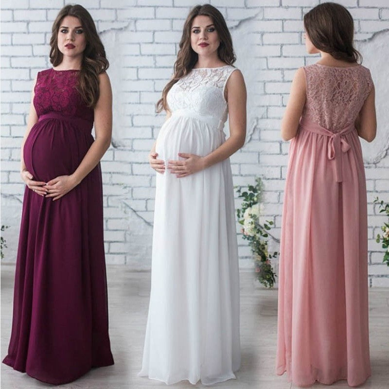 Lace Sleeveless Maternity Dress - Cindi Book