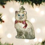 Old World Christmas Himalayan Kitty Ornament - hand-blown glass Christmas tree ornament