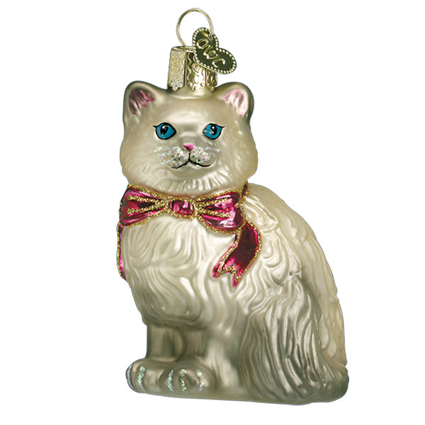 Old World Christmas Himalayan Kitty Ornament - hand-blown glass Christmas tree ornament (view 3)