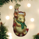 Old World Christmas Christmas Mouse Ornament - hand-blown glass Christmas tree ornament