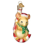 Old World Christmas Christmas Mouse Ornament - hand-blown glass Christmas tree ornament (view 3)