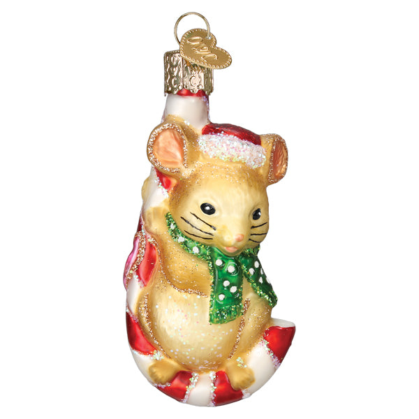 Old World Christmas Christmas Mouse Ornament - hand-blown glass Christmas tree ornament (view 3)