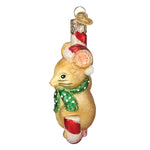 Old World Christmas Christmas Mouse Ornament - hand-blown glass Christmas tree ornament (view 4)